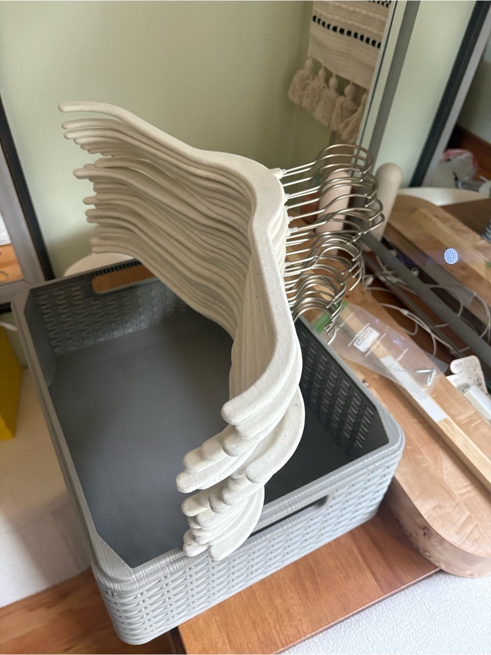 Target Cream Velvet Padded Clothes Hangers with Metal Hooks